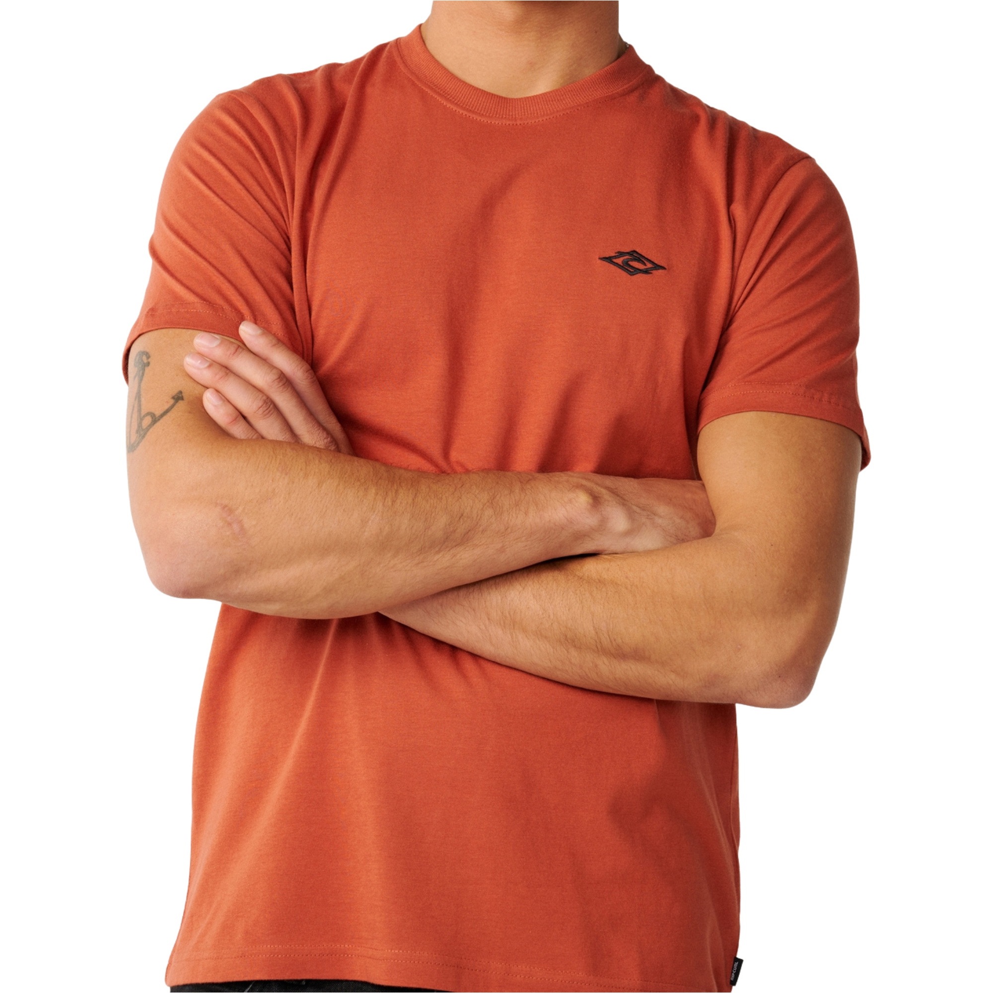 2026 Rip Curl Mens Streamline Embroid T-Shirt 10XMTE - Baked Clay
